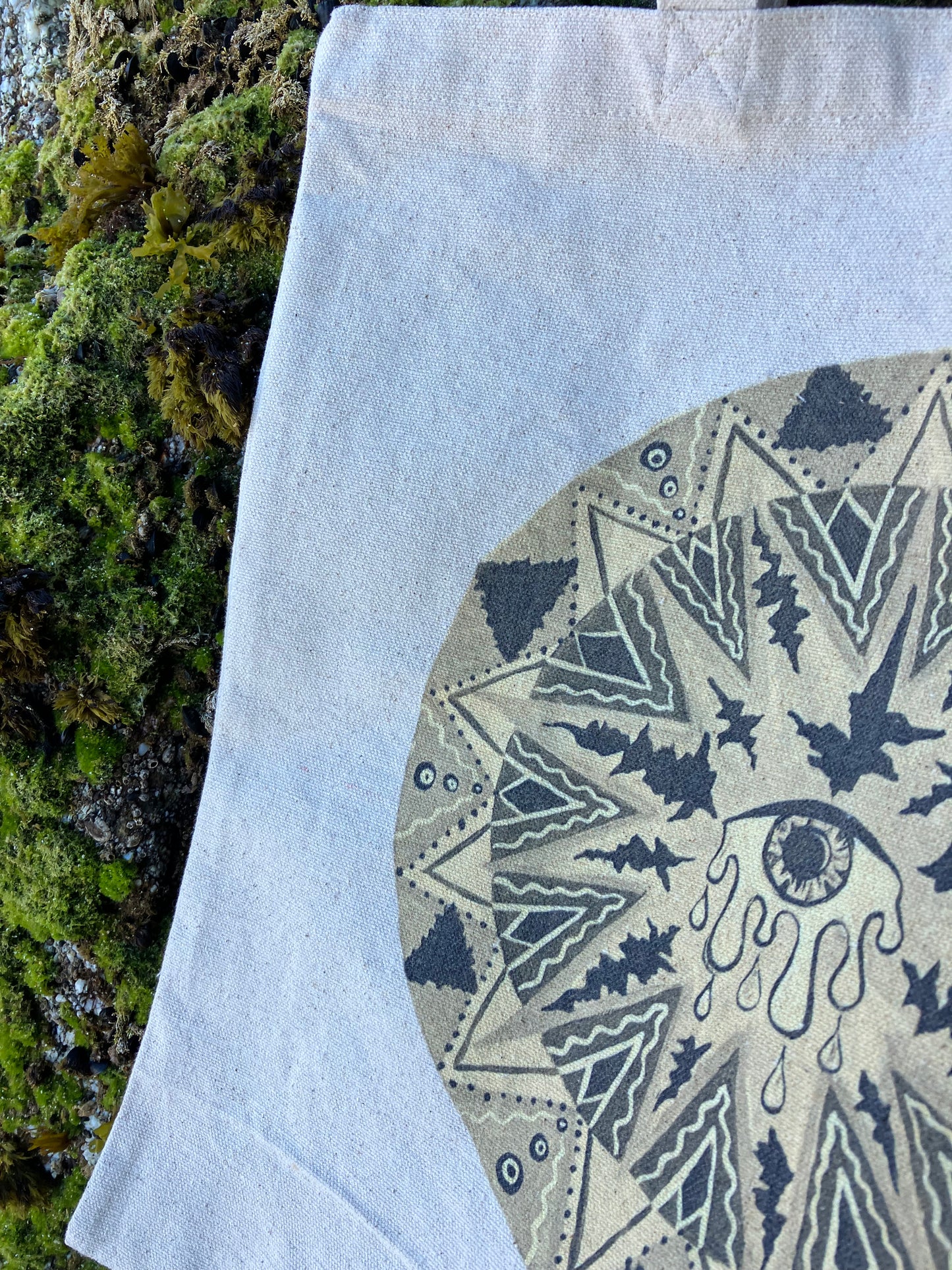 ππΌ trippy drippy organic cotton canvas tote bag β