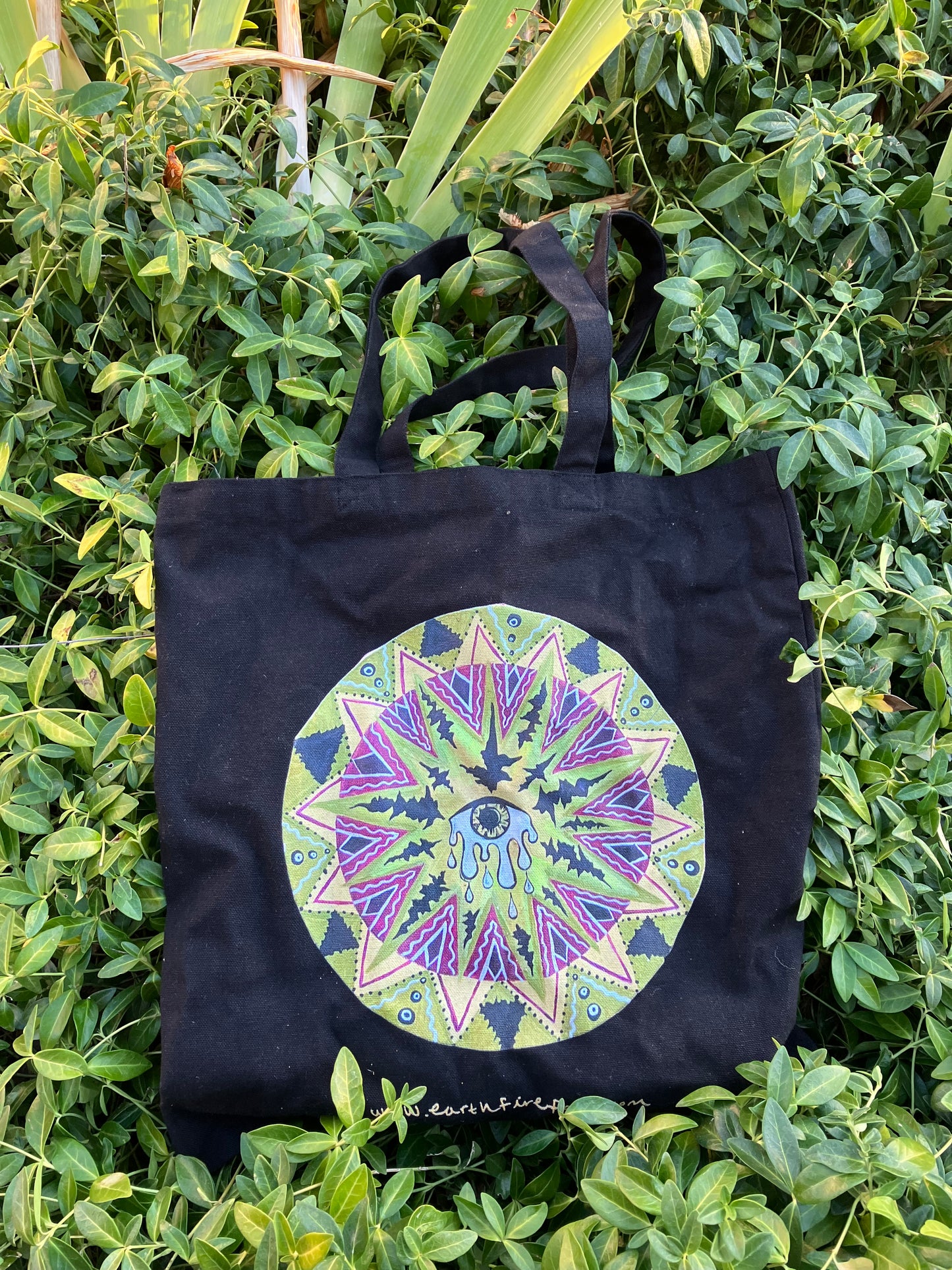 𓍊𓋼 trippy drippy organic cotton canvas tote bag ⋆