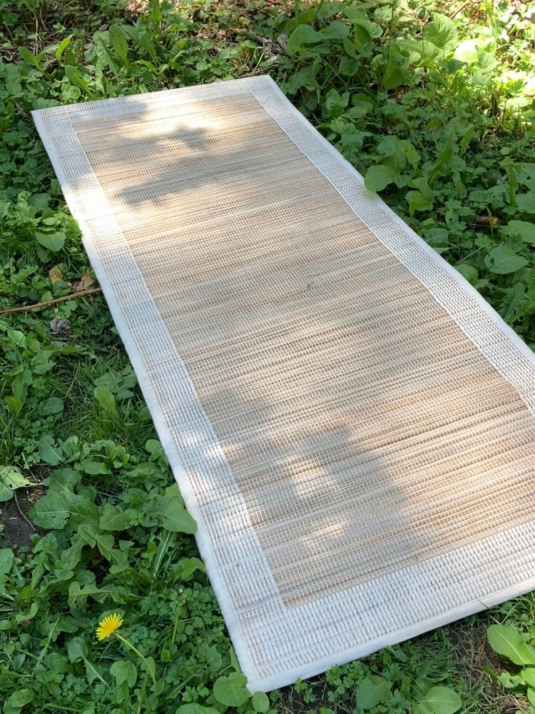 organic straw & cotton mat