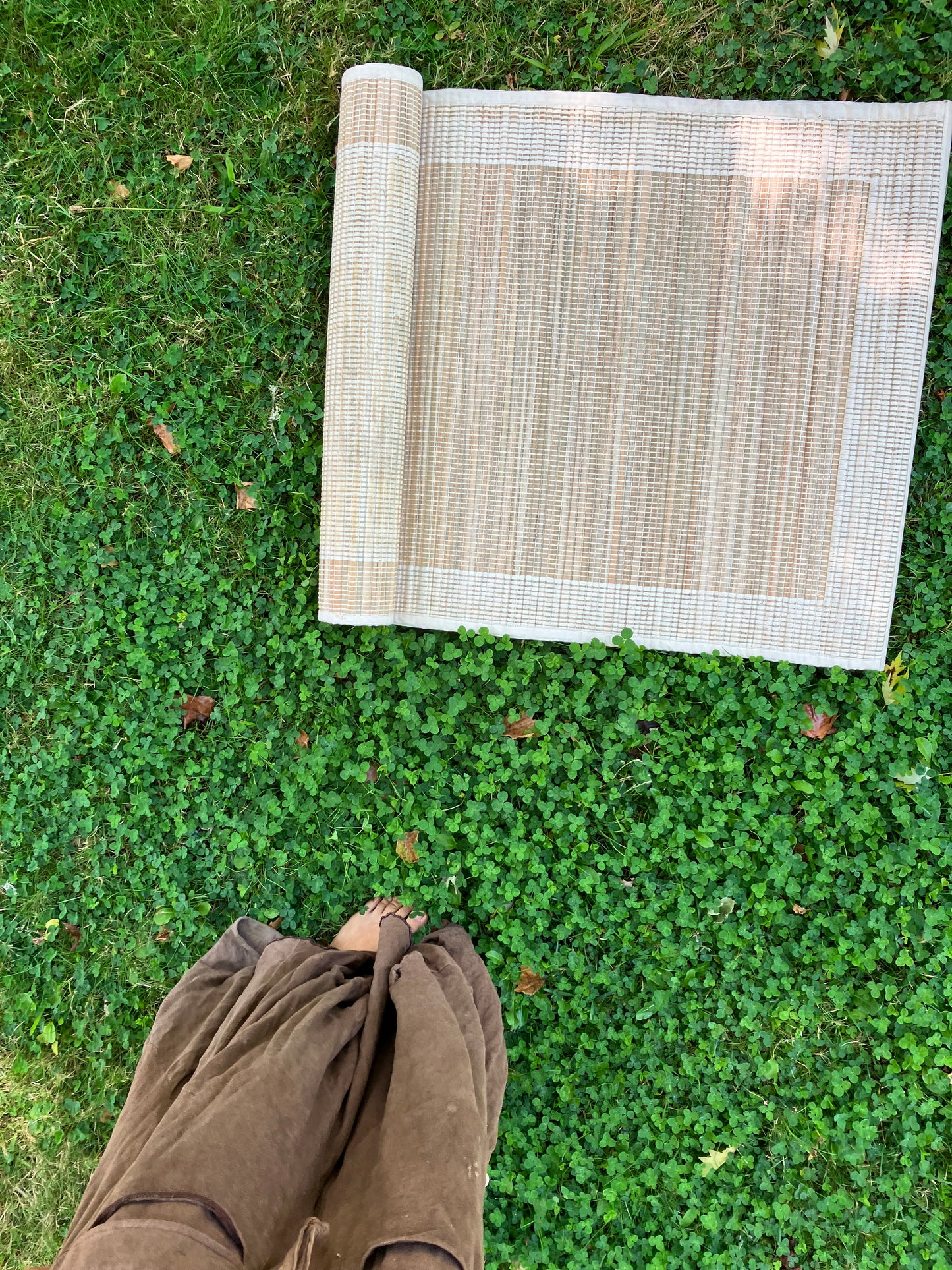 organic straw & cotton mat