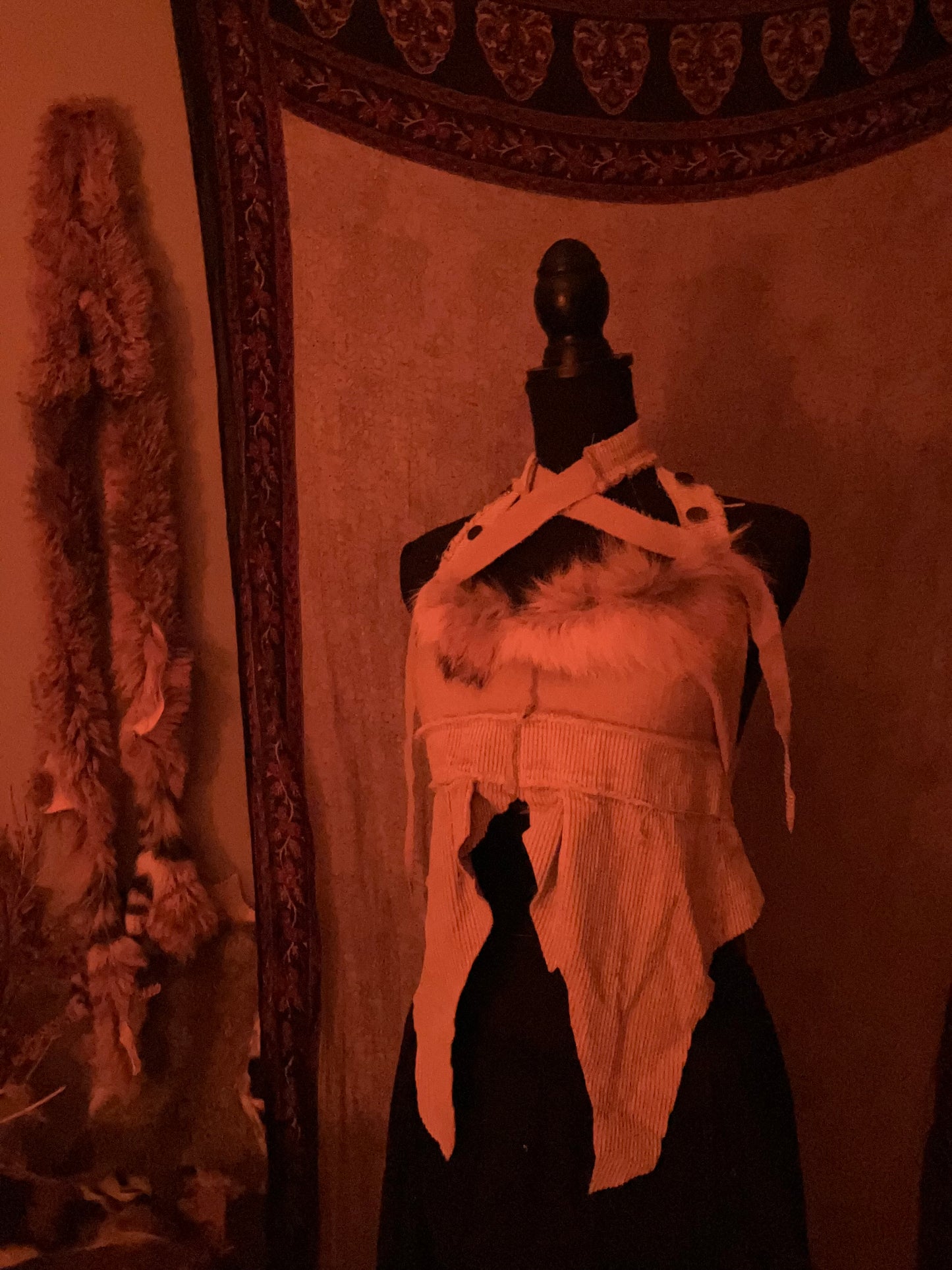 coyote fur denim tank top