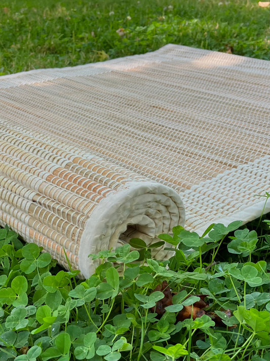 organic straw & cotton mat