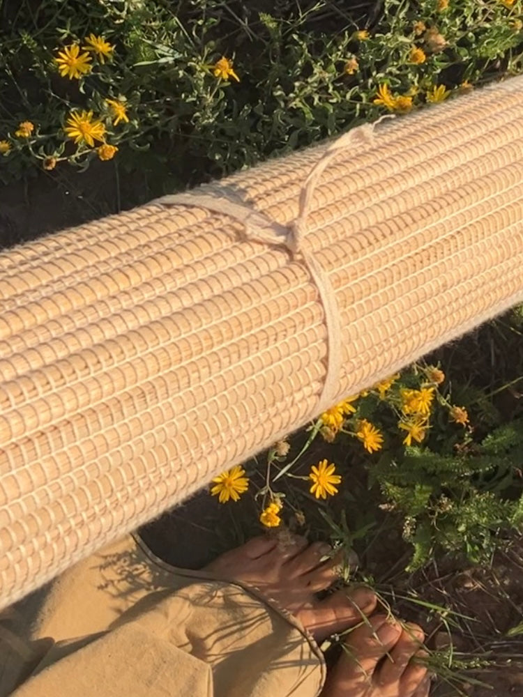 organic straw & cotton mat