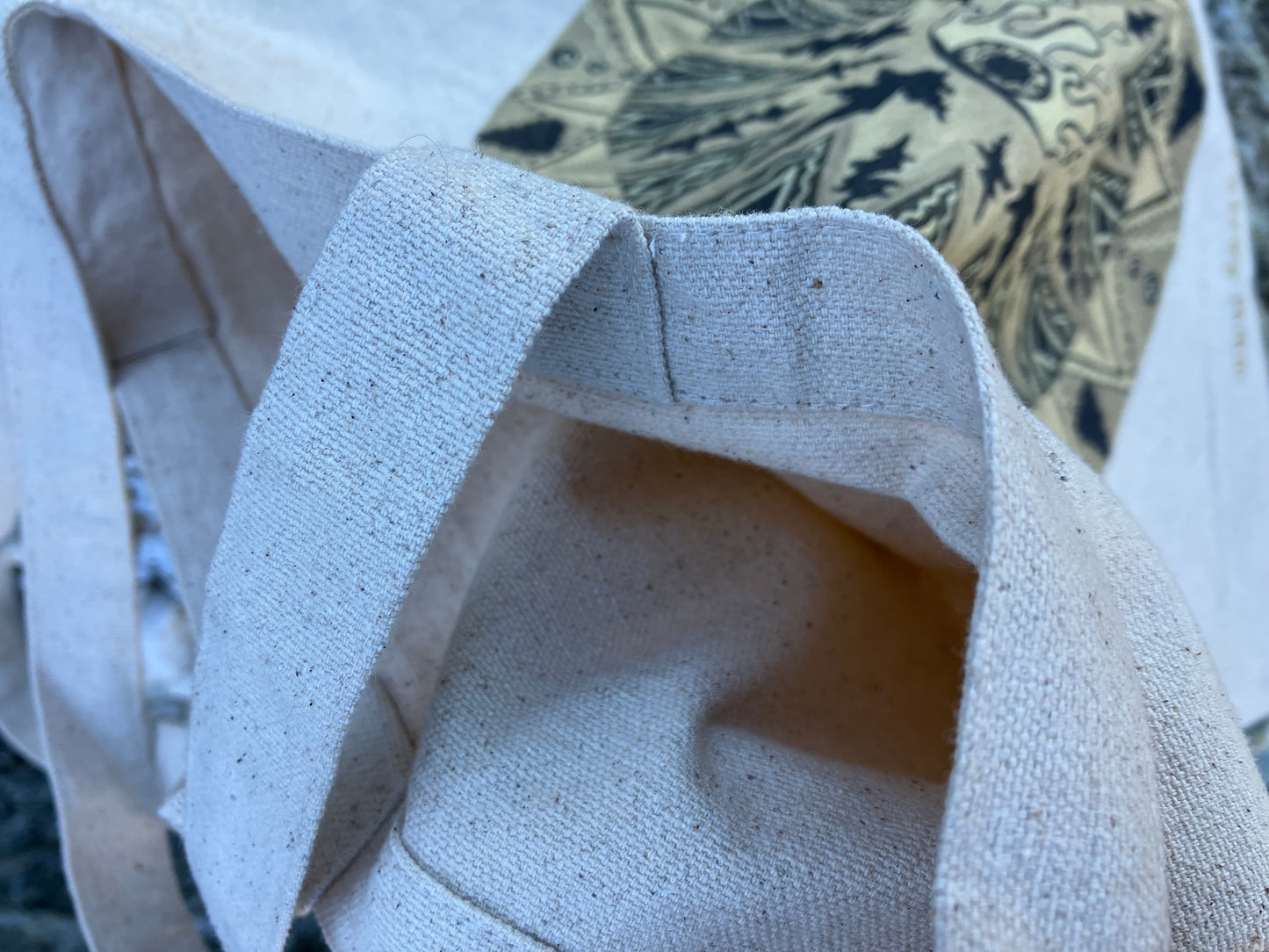 𓍊𓋼 trippy drippy organic cotton canvas tote bag ⋆