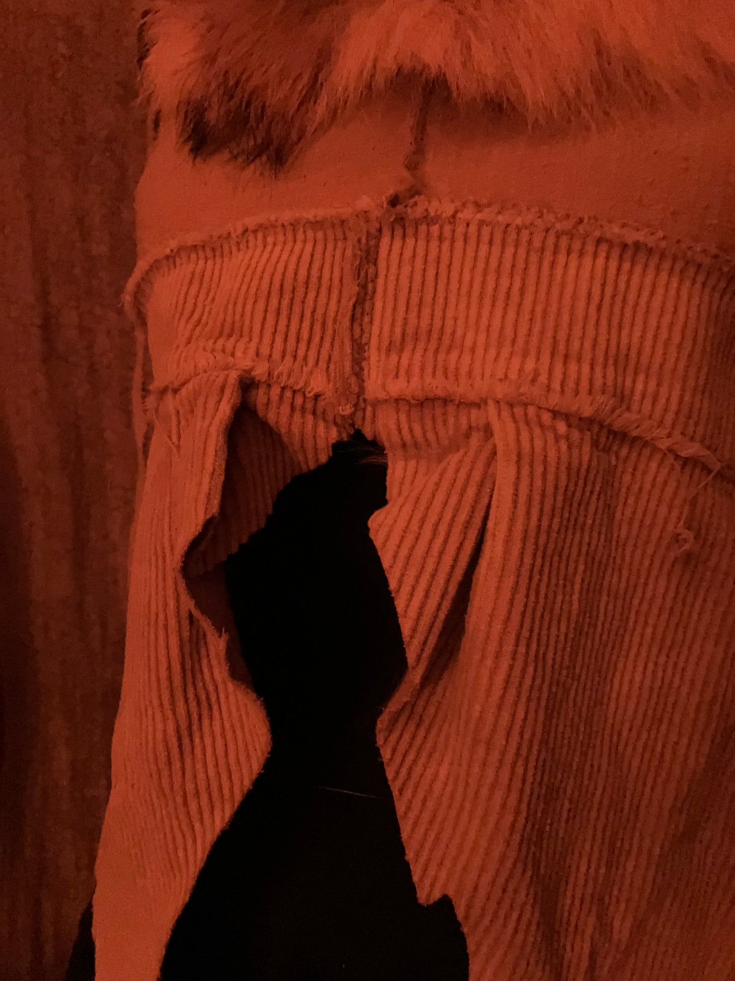 coyote fur denim tank top